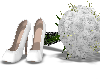 Bride's Shoes & Bouquet