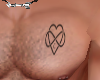 Chest tatoo moon heart M