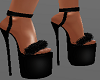 H/Black Fur Heels
