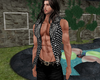 studed vest with belt m