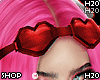 Heart Goggles Red