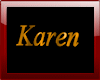 "karen" gold name sign