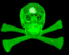 Rotating green skull