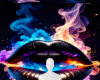 Smoking lips background