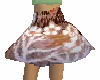 brown pattern skirt