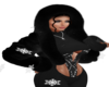 Winter black fur coat UA