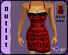 (1NA) Red Goth Dress