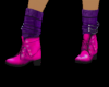 Purple/Pink punk boots