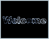 Welcome Sign Silver Blue