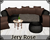 Brown Black Sofa Set