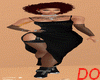 BLACK DRAP DRESS