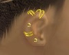 M Gold Ear Piercing