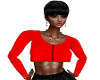TEF RED ZIPPED TOP