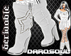 DARQ White Leather Boots