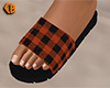 Orange Sandals Plaid (F)