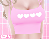 Pink White Hearts Top