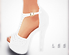 ! Spiked White Pumps