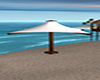 white beach umbrela