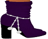 {D}Purple White Boots