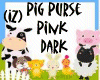 (IZ) Pig Purse Pink Dark