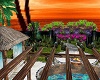 lush garden view @sunset