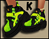 Black and Lime sneakers