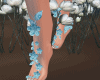 MxU- blue flowes feet