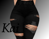 RIPPED JEANS/BLACK RLS