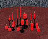 Black and REd Candles