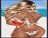 Watermelon Pink Floral Beach Bikini