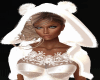 Fur Shrug Hood White