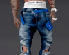 BLUE WHITE JEANS M