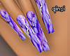 q! purple marble nails