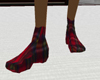 red plaid socks