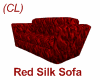 Red Silk Sofa