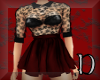 lace black & red dress