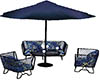 Blue Umbrella Table