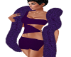 **Rl-Purple Dress/W Fur