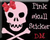 Regular Pink Skull w/Bow