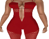 Lady In Red Body Suit