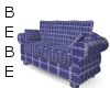 Blue Plaid Sofa w/poses