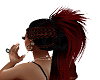 red punk hawk braides