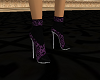 purple boots with lace