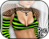 R| Green Stripy Halter