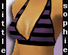 PurBlk Striped Bikini