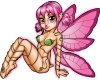pink wing fairy sticker