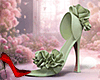 ~F~Flora Queen Heels/Grn