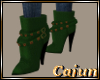 ~Caj~ Green Suede Boots