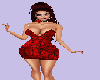 RED LACE BIKER DRESS