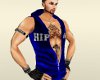 *M Blue HipHop Hoody